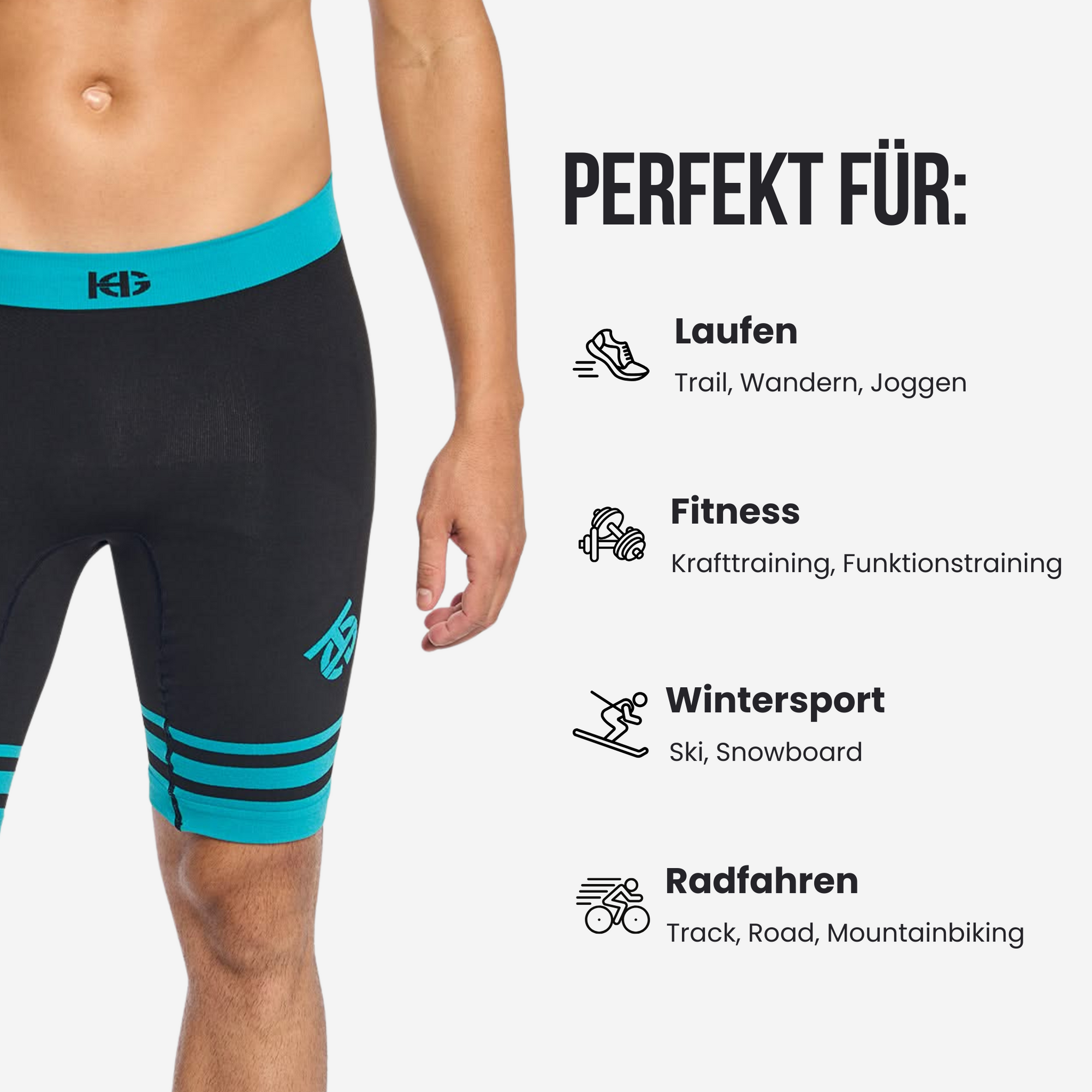 Dales - Performance verbessernde ultraleichte Shorts mittlere Kompression