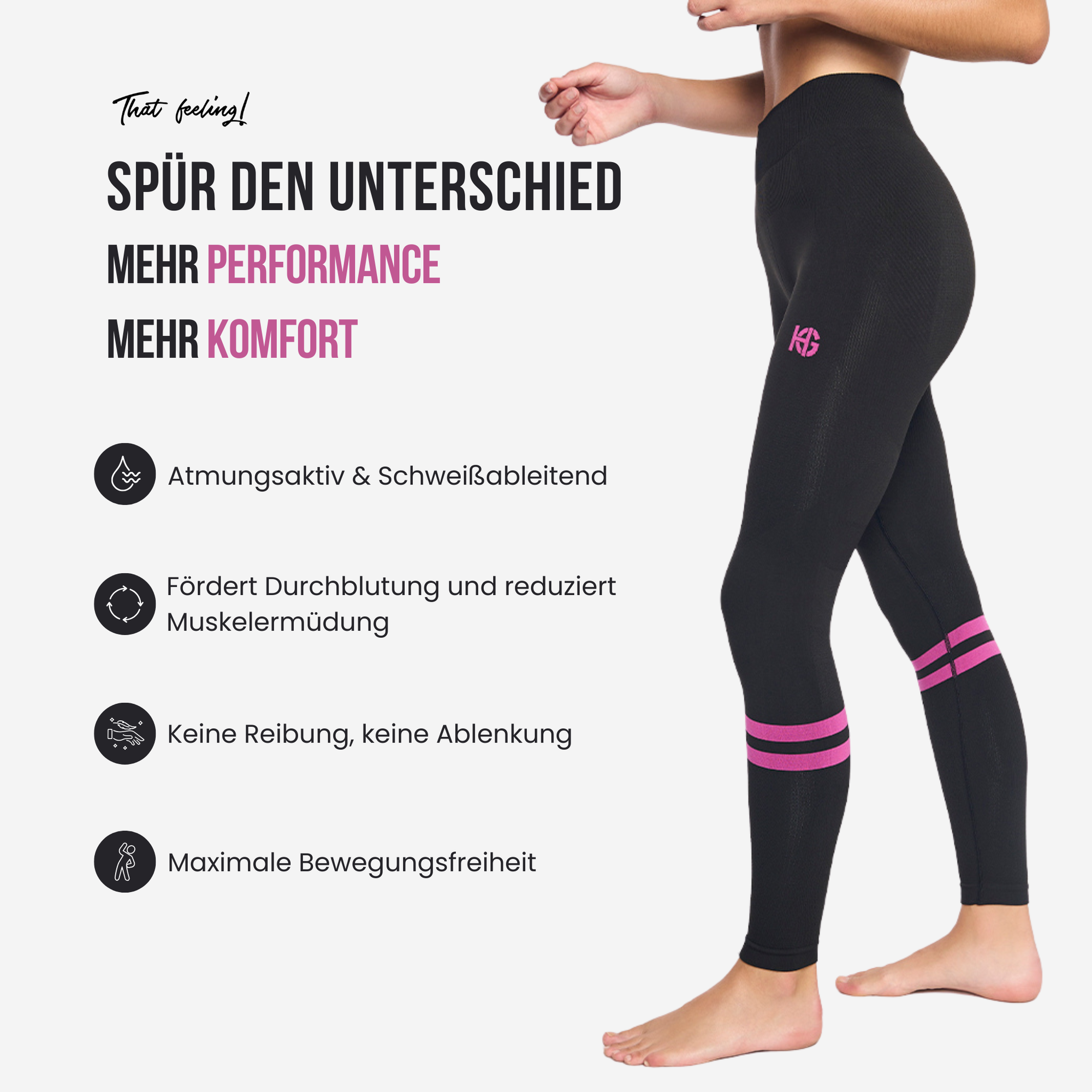 Pentro - Performance verbessernde Baselayer Hosen mittlere Kompression